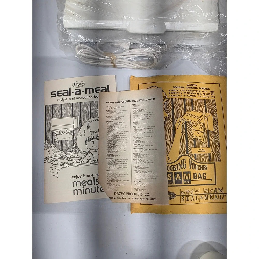 Vintage Dazey Seal-a-Meal Food Vacuum Sealer System Home Cooking Appliance WORKS